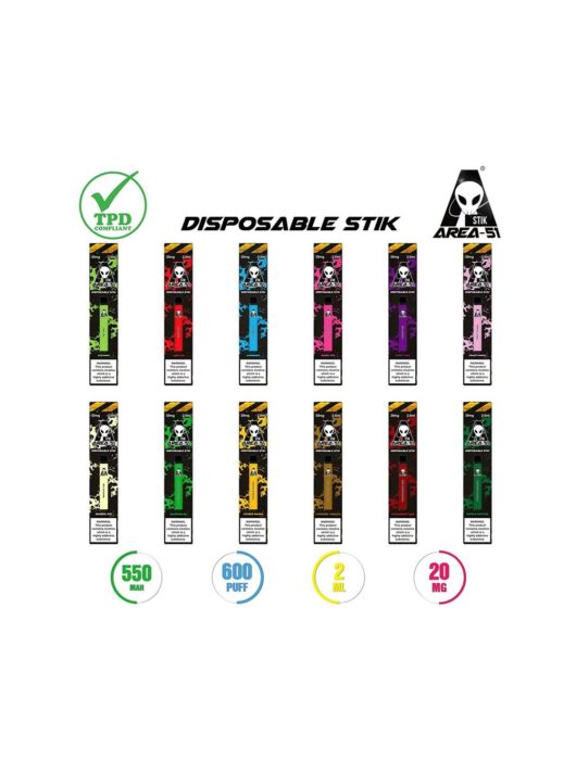 area_51_disposable_stick_vape_pod_kit_2ml_550mah_battery_600_puffs_20mg