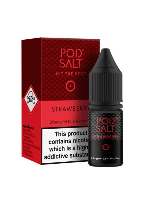 Pod Salt Strawberry Nic Salt - Vape Store UK | Online Vape Shop | Disposable Vape Store | Ecig UK