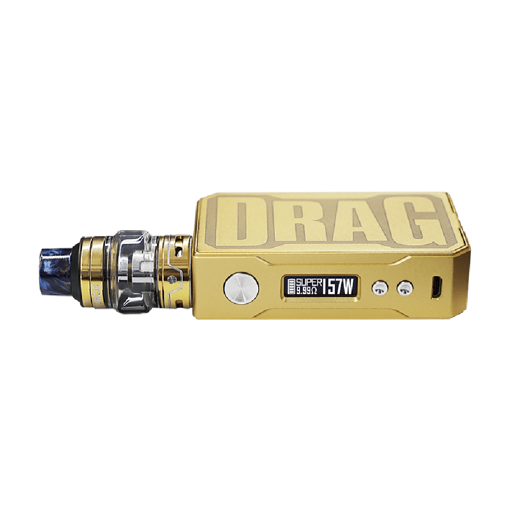 best small vape Voopoo Drag X Gold Premium Gold Drag Drip in Gold