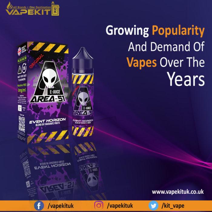 Growing Popularity And Demand Of Vapes Over The Years - Vape Store UK | Online Vape Shop | Disposable Vape Store | Ecig UK