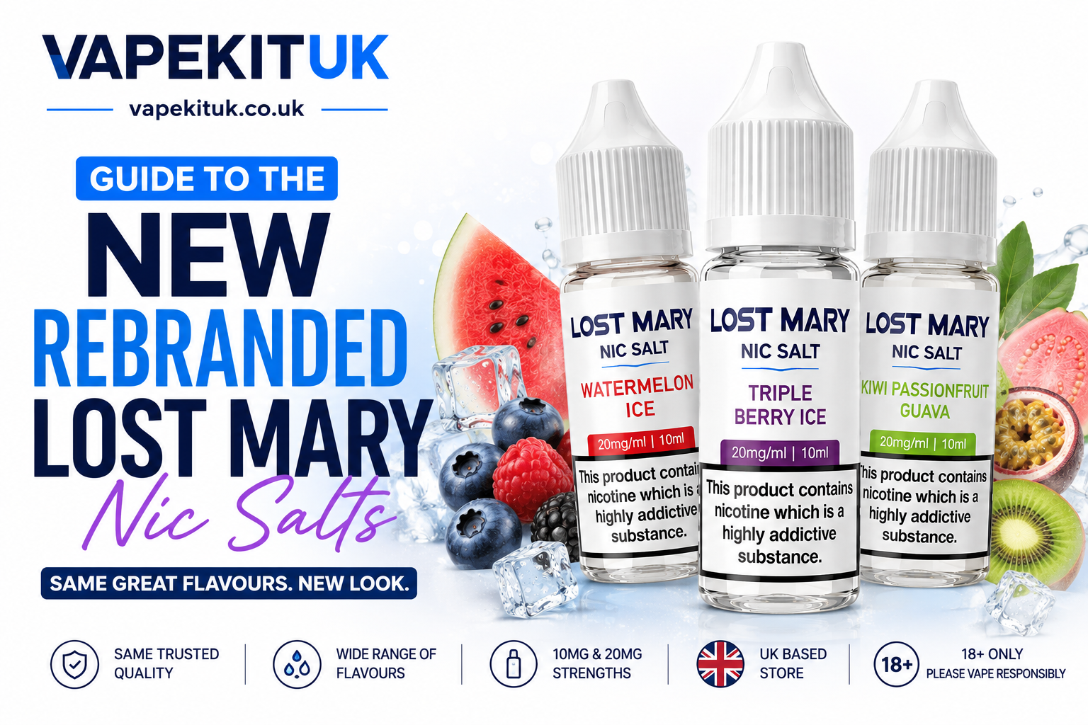 Guide to the New Rebranded Lost Mary Nic Salts