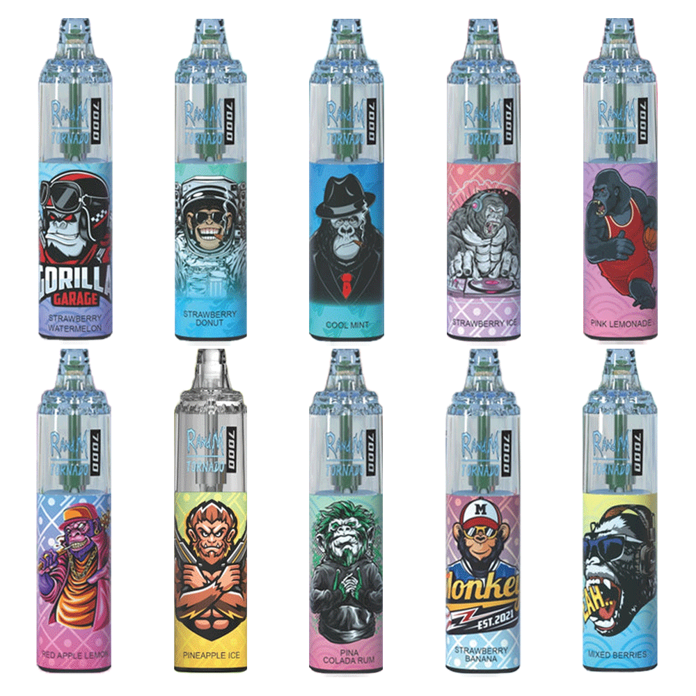 RandM Tornado 7000 Puffs Zero Nicotine Vape -Box of 10