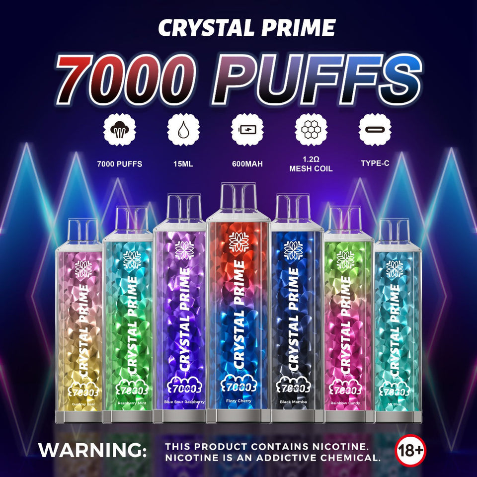 Rainbow Candy Crystal Prime 7000 Puffs