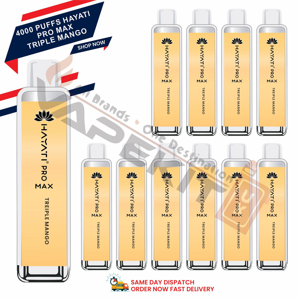 Hayati Pro Max 4000 Triple Mango prefilled vape