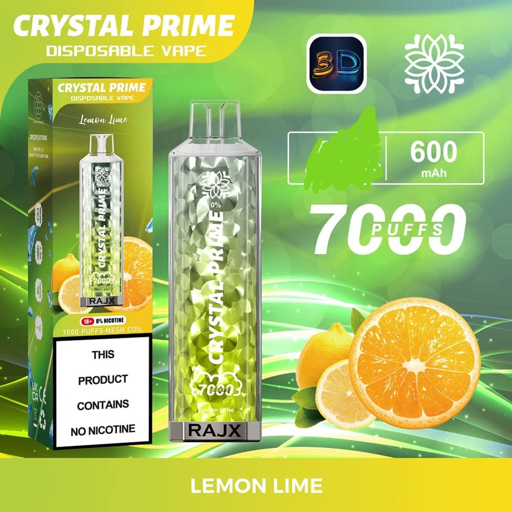 Lemon Lime Crystal Prime 7000 Puffs - Vape Store UK | Online Vape Shop | Disposable Vape Store | Ecig UK