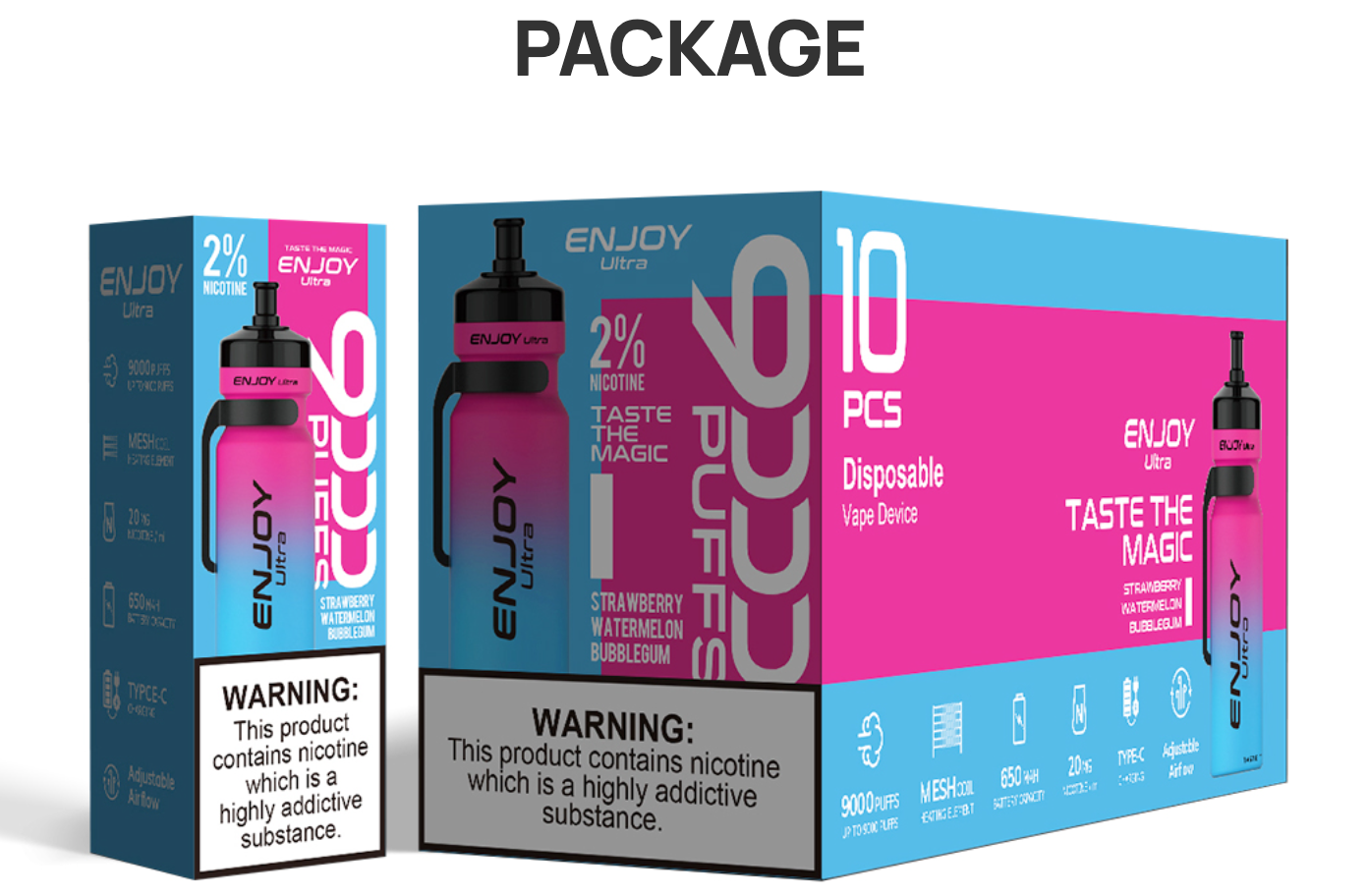 Enjoy Ultra 9000 Puffs Disposable Vape Fast Delivery