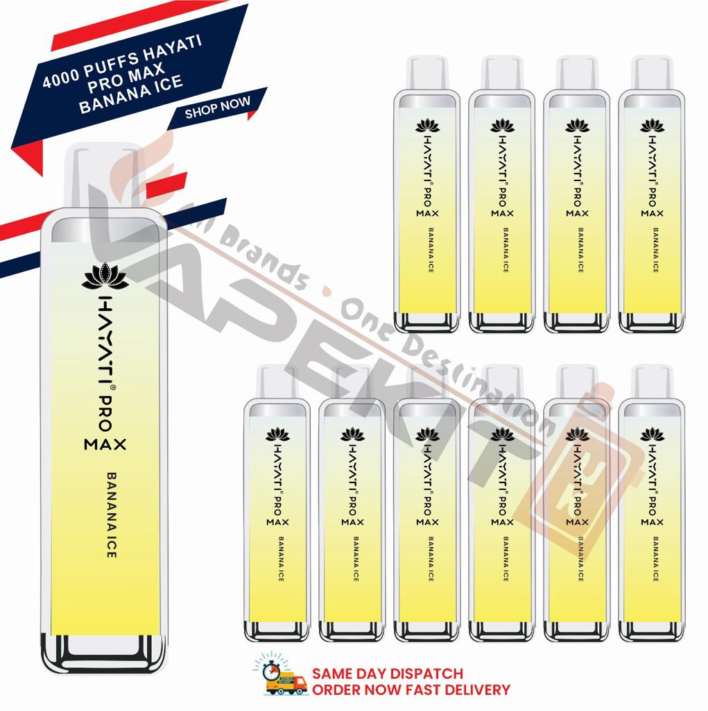 Hayati Pro Max 4000 Banana Ice prefilled vape
