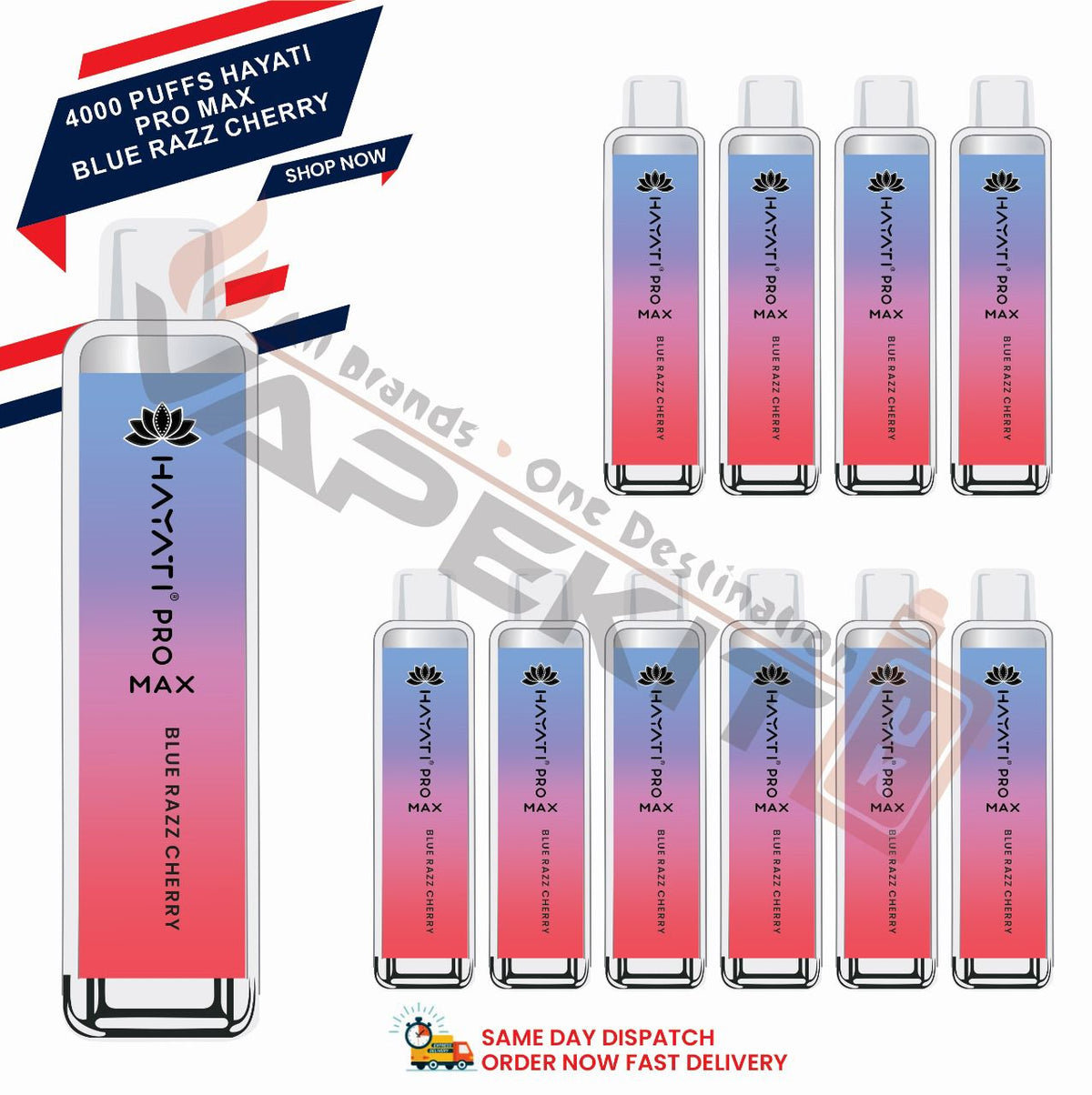 Hayati Pro Max 4000 Blue Razz Cherry prefilled vape