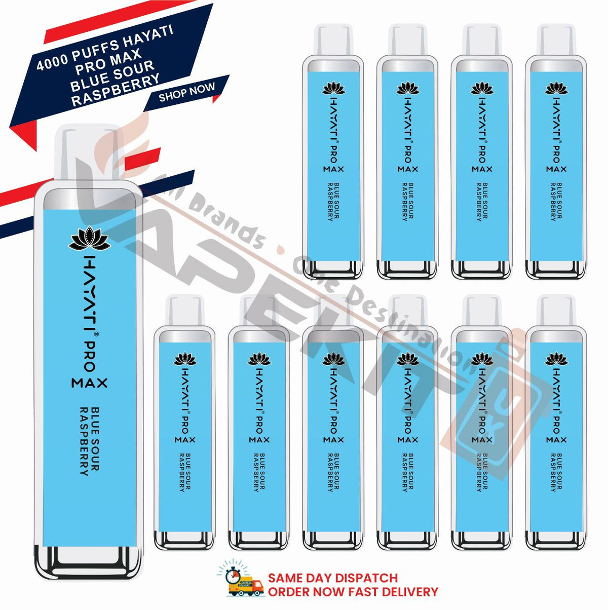 Hayati Pro Max 4000 Blue Sour Raspberry prefilled vape