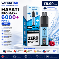 Hayati Pro Max Plus 6000 Blue Sour Raspberry zero nicotine