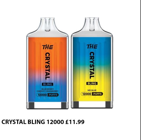 The Crystal Bling 12000 Puffs Prefilled Vapes: Just at £11.99