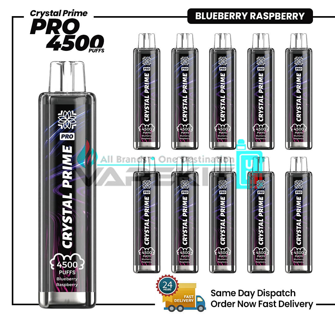 Crystal Prime Pro 4500 Blueberry Raspberry Disposable Vape Pod Device