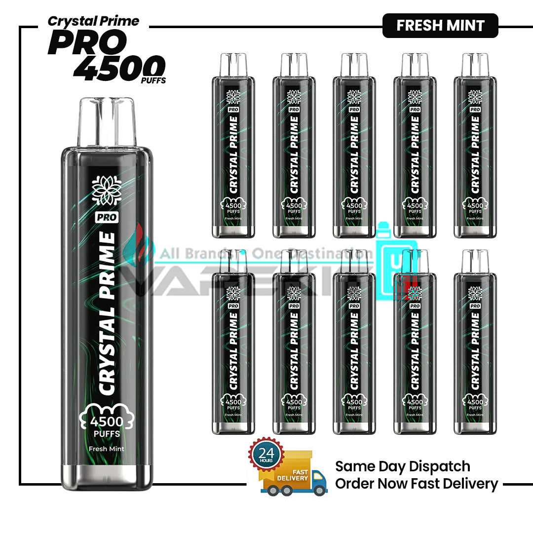 Crystal Prime Pro 4500 Fresh Mint Disposable Vape Pod Device