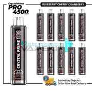 Blueberry Cherry Cranberry Crystal Prime Pro 4500 Disposable Vape Pod Device