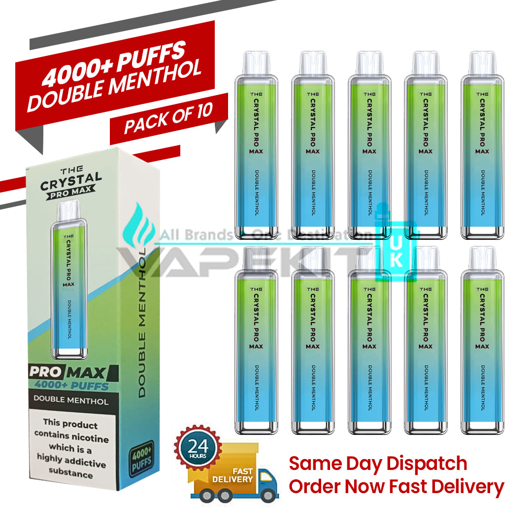 Double Menthol 4k Crystal Pro Max Disposable Vape 