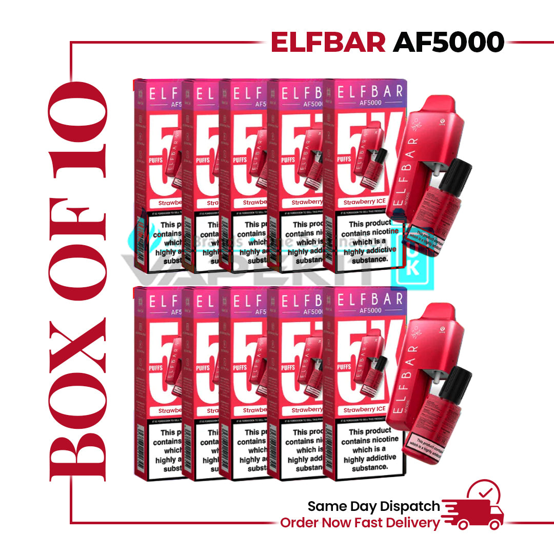 Strawberry Ice ELF BAR AF5000 (Box of 10) Vape Kit