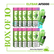 BOX OF 10 ELF BAR AF5000 Pineapple Mojito Disposable Vape Kit