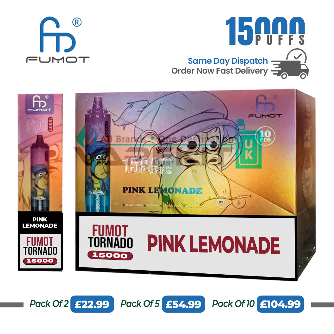 Tornado 15k Puffs Pink Lemonade Disposable Vape-£11.99