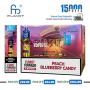 Fumot Digital 15k Puffs Peach Blueberry Candy Disposable Vape