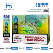 Fumot Digital 15k Puffs Kiwi Passion Fruit Guava Disposable Vape