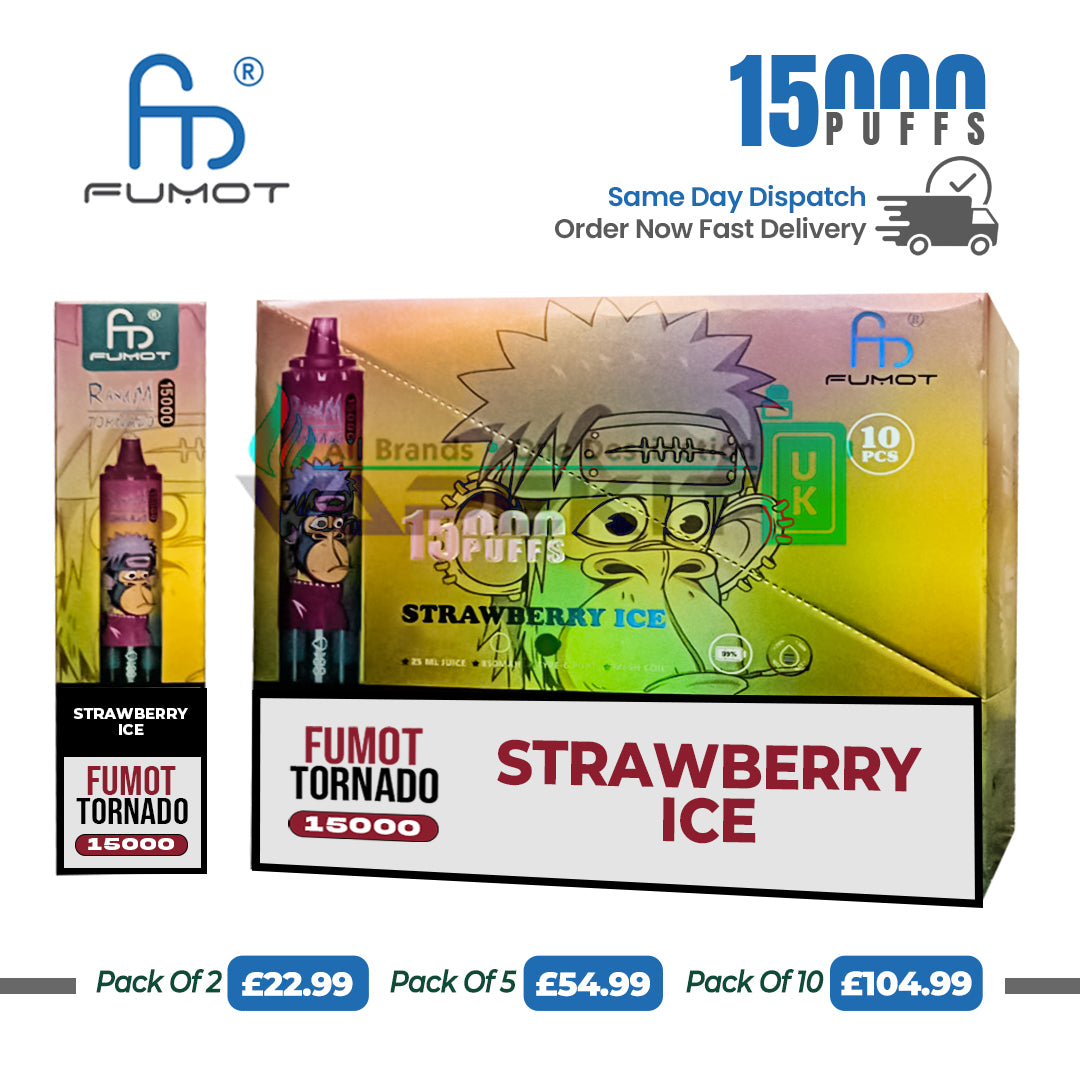 RandM Strawberry Ice 15k Puffs Disposable Vape