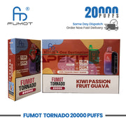 Kiwi Passion Fruit Guava Fumot Tornado 20,000 Puff Disposable Device