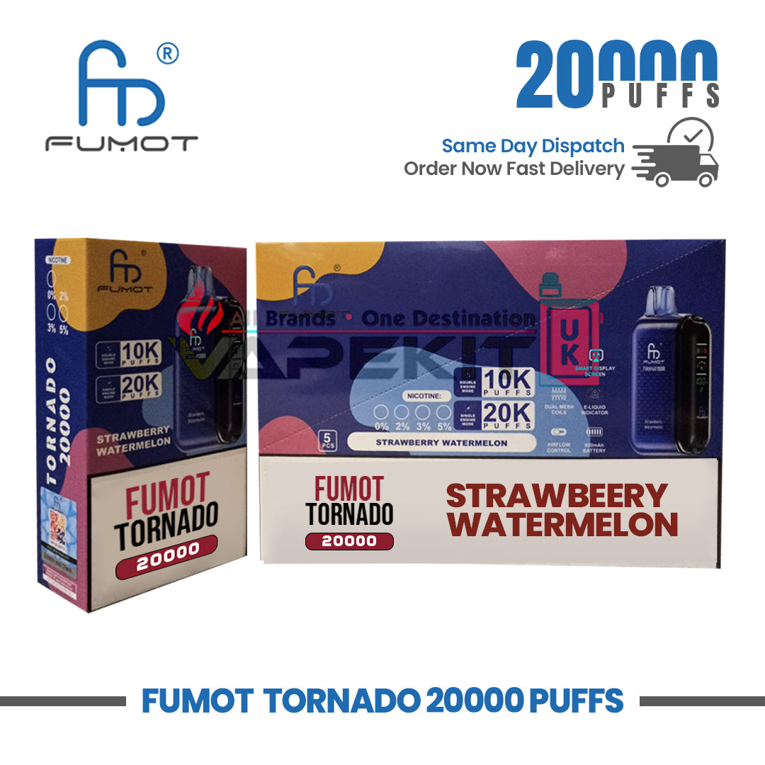 Fumot Tornado Strawberry watermelon 20000 Puffs Vape Pen