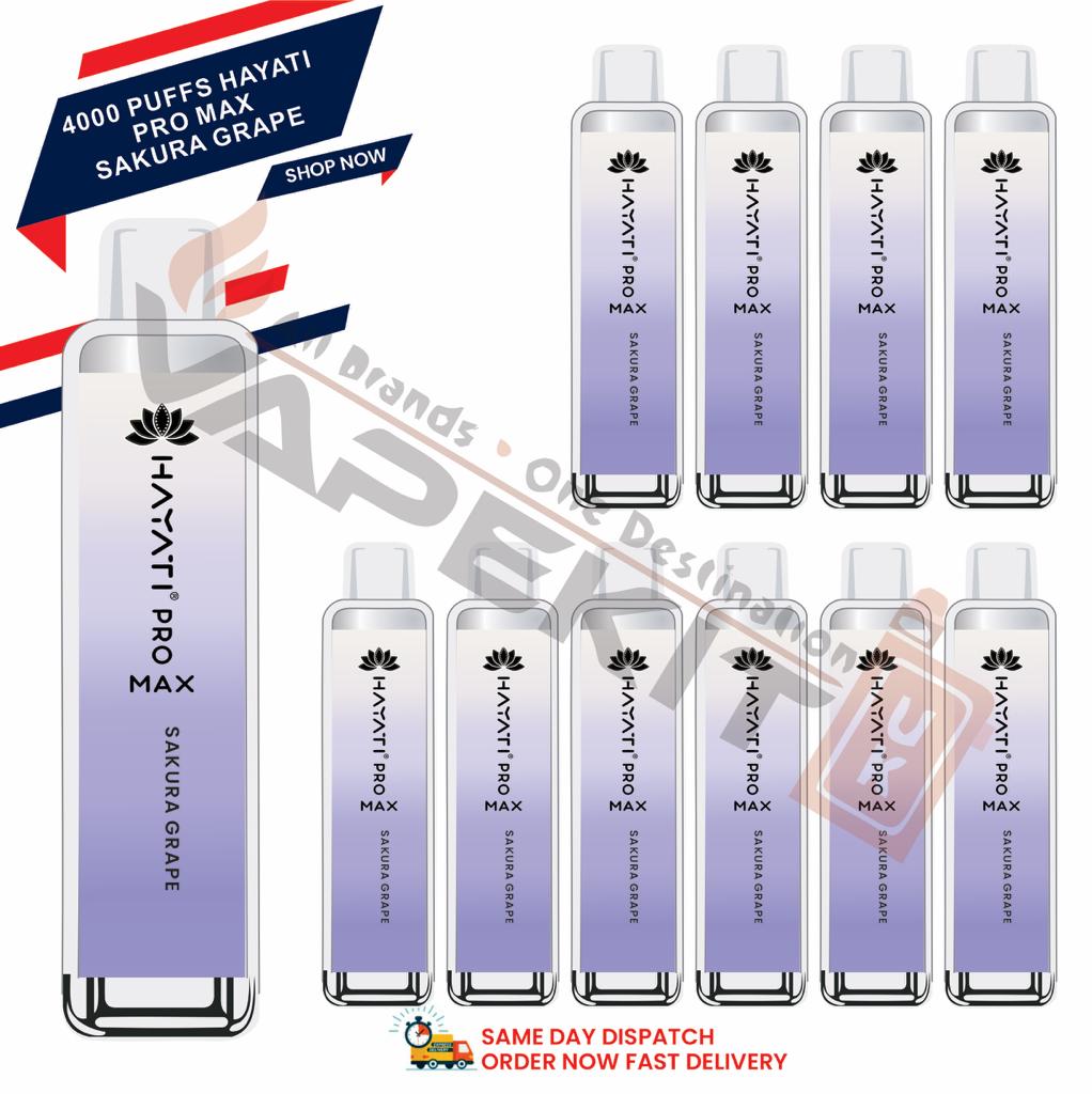 Hayati Pro Max 4000 Sakura Grape prefilled vape