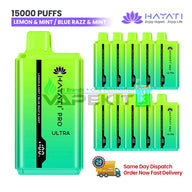 Lemon Lime/Blue Razz Mint Hayati Pro Ultra 15000 Puffs Disposable Vape