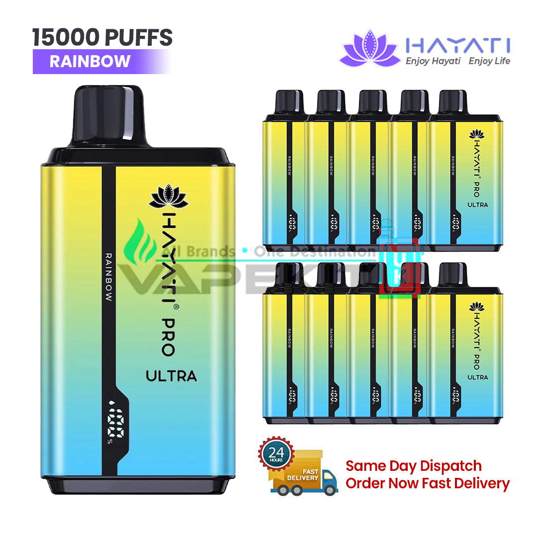 Hayati Pro Ultra 15000 Puffs Rainbow Disposable Vape