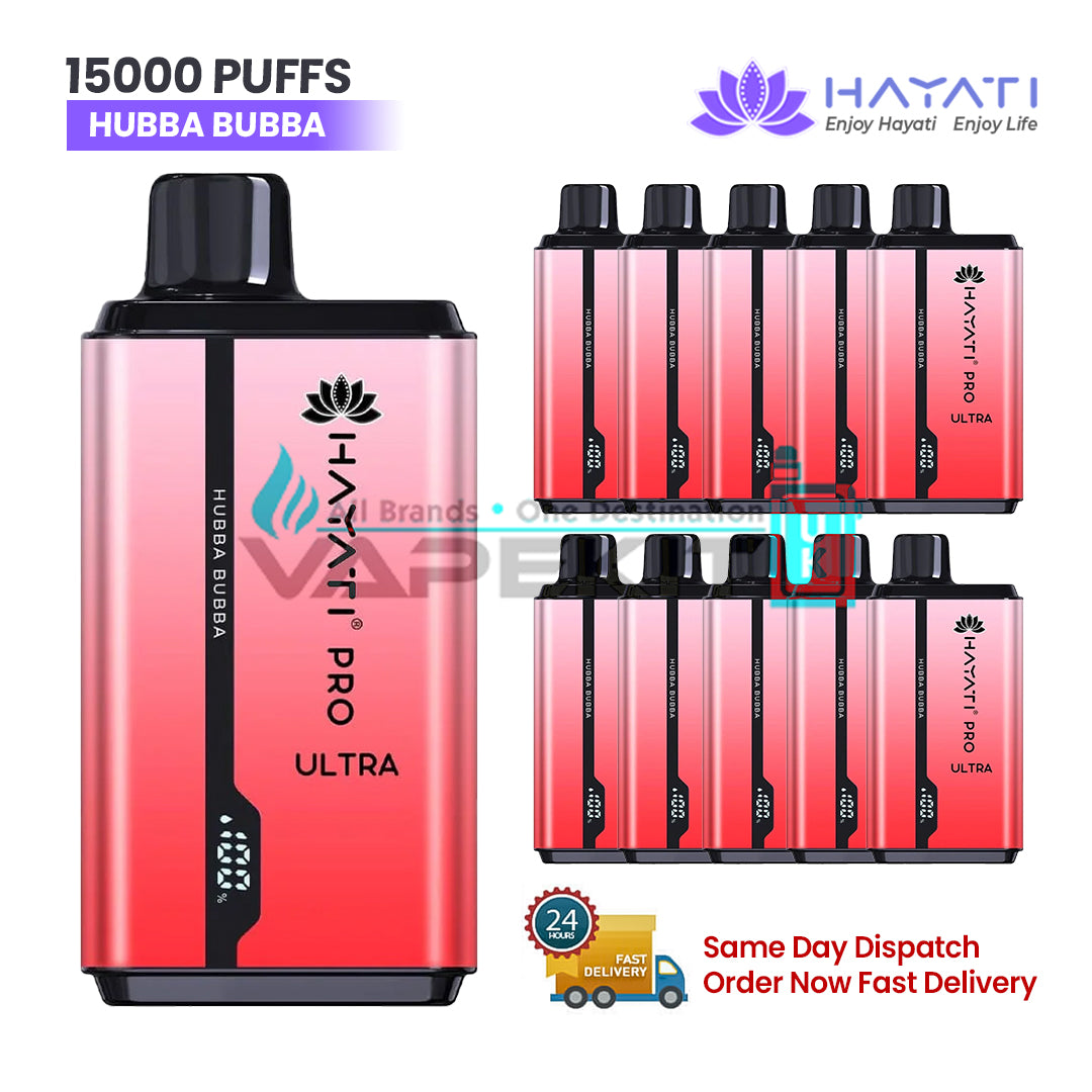 Hayati Pro Ultra 15k Puffs Hubba Bubba Disposable Vape