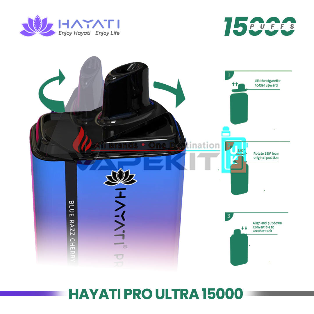 Hayati Pro Ultra 15000 Puffs Blue Razz