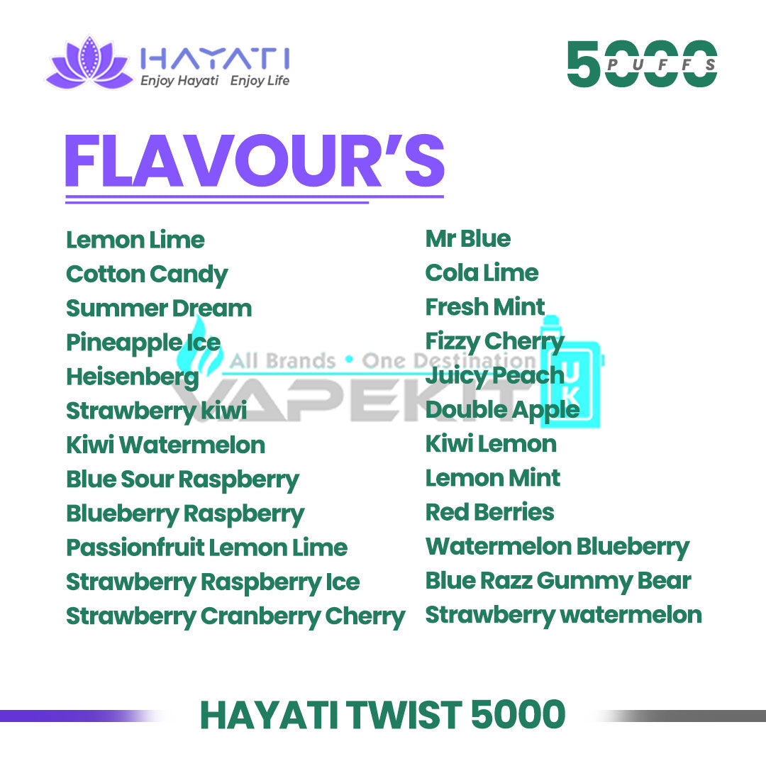 Hayati Twist 5000 Puffs (Buy at 4.99) Hayati Twist 5000 Puffs (Buy at 4.99)