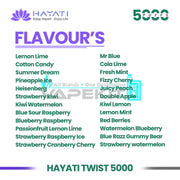 Hayati Twist 5000 Disposable Pod Vape Kit