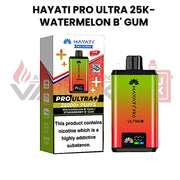 Hayati pro ultra plus 25k watermelon flavour and strawberry bubblegum