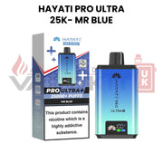 Hayati Pro Ultra on a white background MR Blue Flavours 