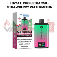 Hayati Pro Ultra 25K strawberry watermelon flavour on a white background.
