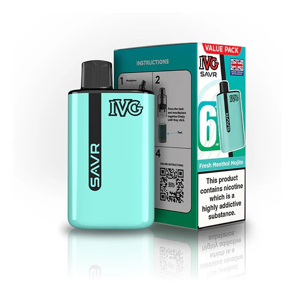 IVG SAVR Disposable Vape Fresh Menthol Mojito