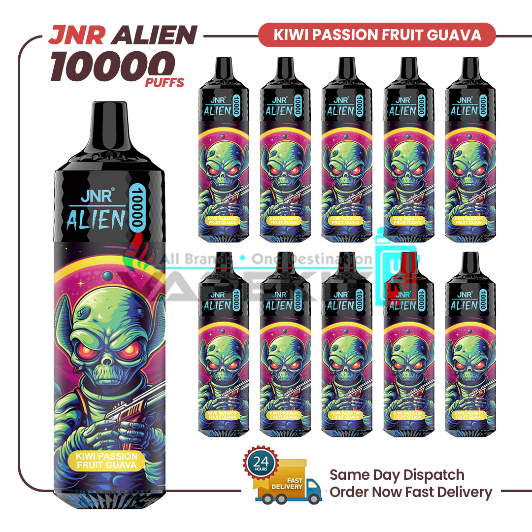 JNR Alien Kiwi Passion Fruit Guava 10000 Puffs Disposable Vape