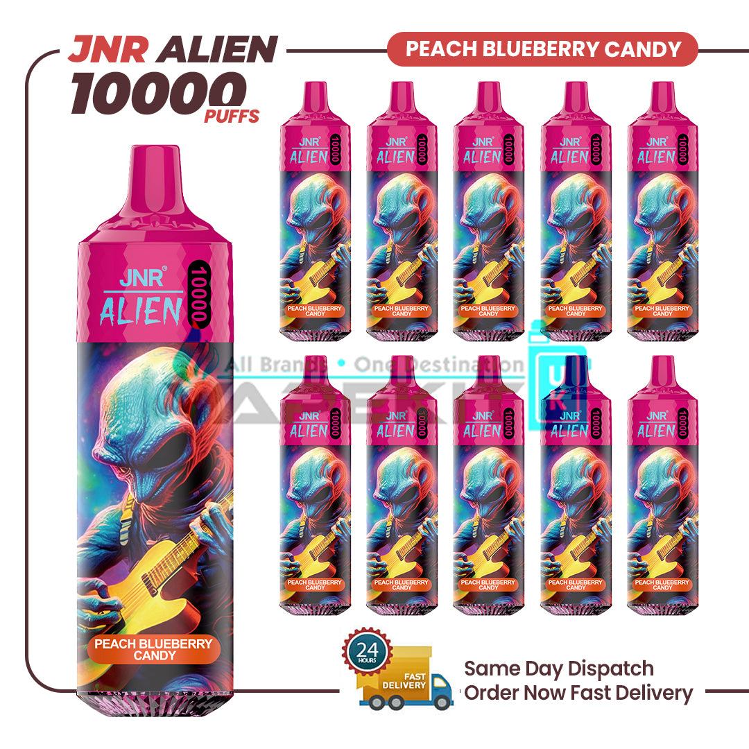  JNR Alien Peach Blueberry Candy 10000 Puffs Disposable Vape