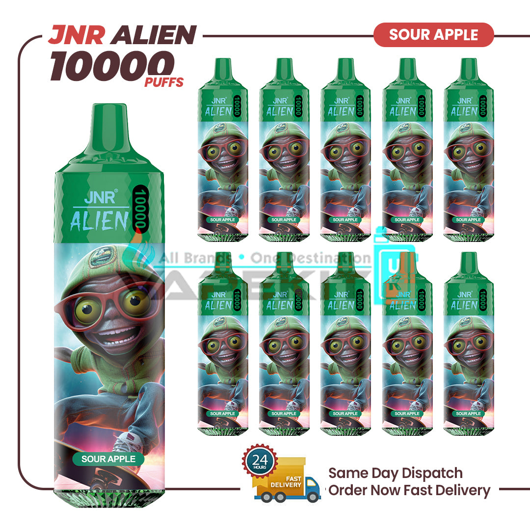 10000 Puffs JNR Alien Sour Apple Disposable Vape