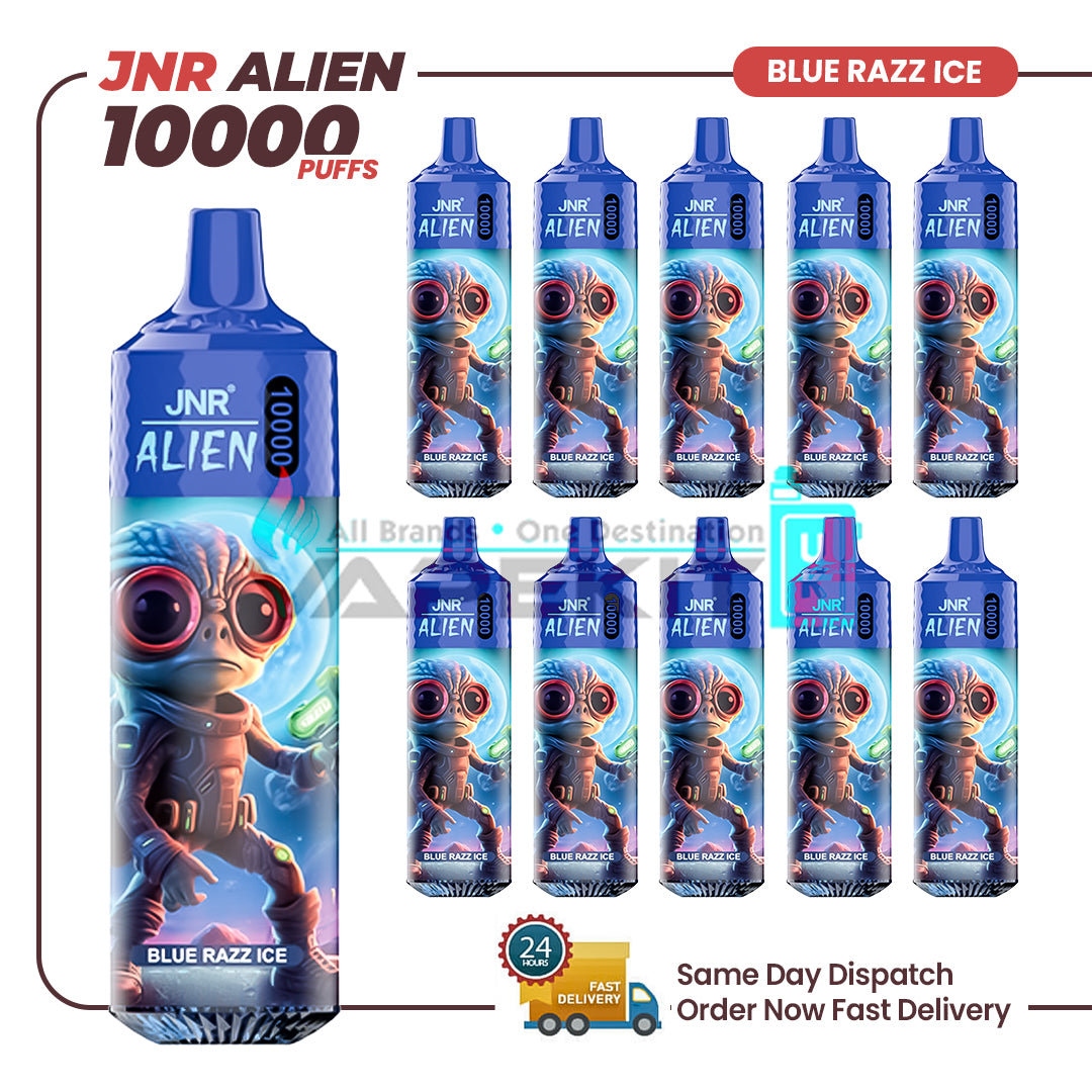 10k Puffs Blue Razz Ice JNR Alien Disposable Vape