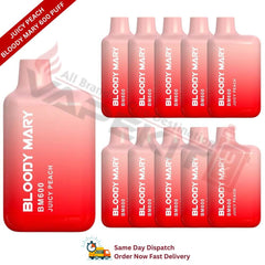 Juicy Peach Bloody Mary 600 Puff Box of 10