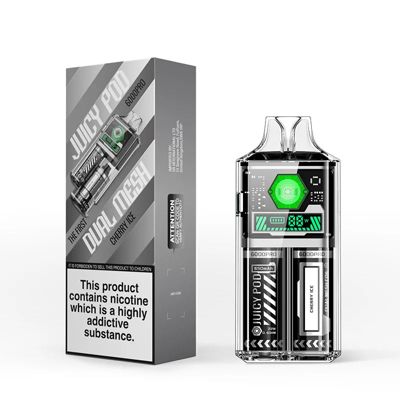 Juicy Pod 6000 Disposable Vape Cherry Ice