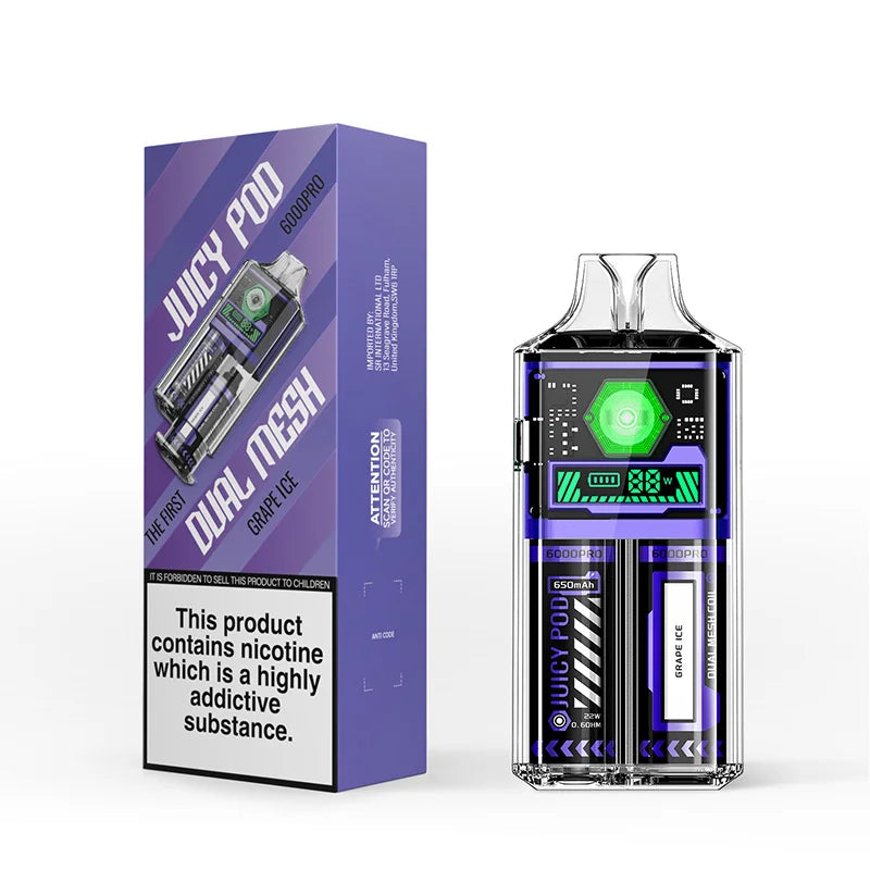 Juicy Pro 6000 Disposable Vape Grape Ice