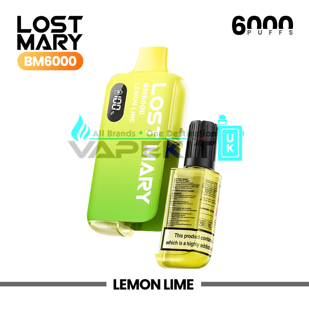 Lost Mary BM6000 Lemon Lime Disposable Pod Vape Kit
