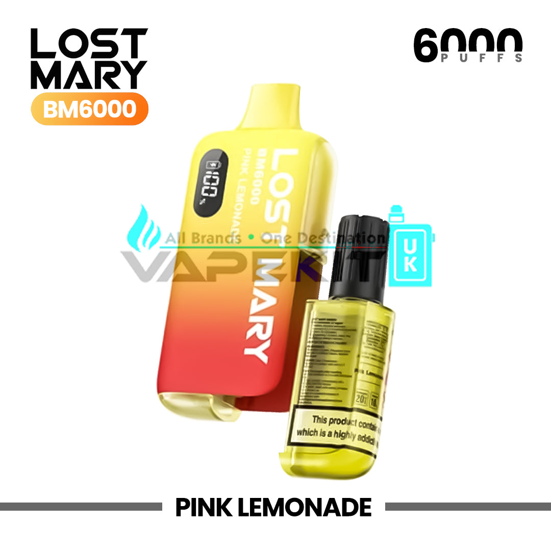 Lost Mary BM6000 Pink Lemonade Disposable Pod Vape Kit