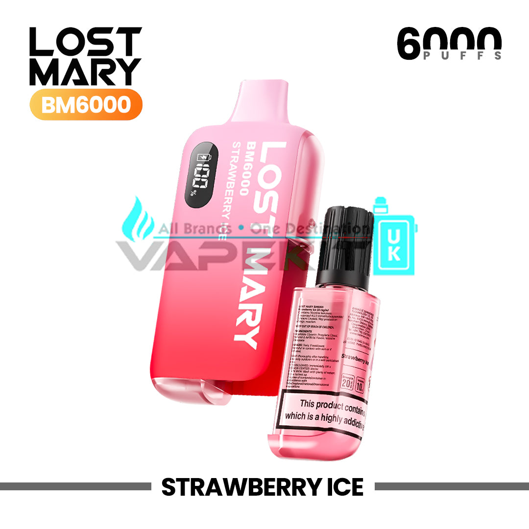 Lost Mary BM6000 Strawberry Ice Disposable Pod Vape Kit