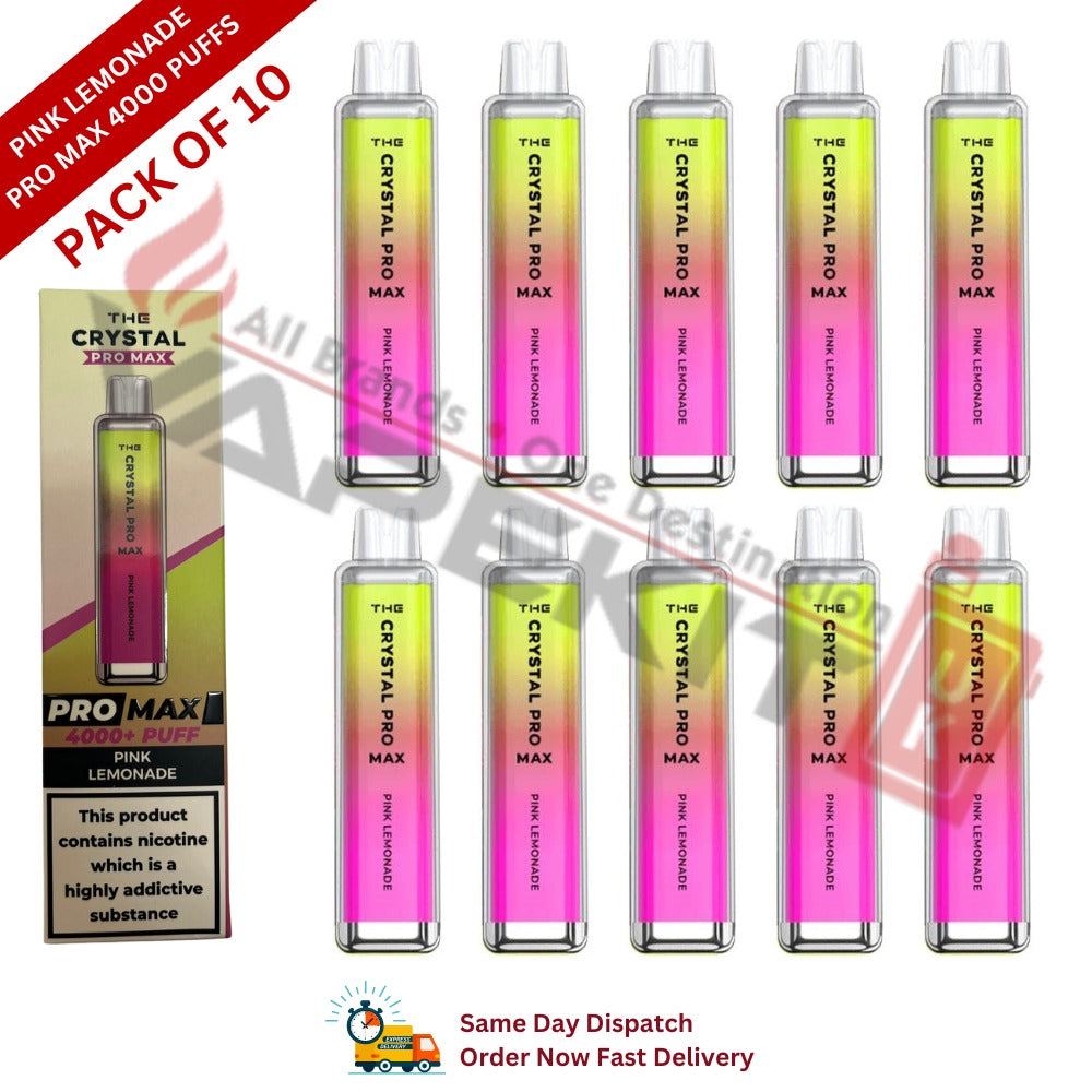 Crystal Pro Max Bar 4000 Puffs Pink Lemonade - Vape Store UK | Online Vape Shop | Disposable Vape Store | Ecig UK
