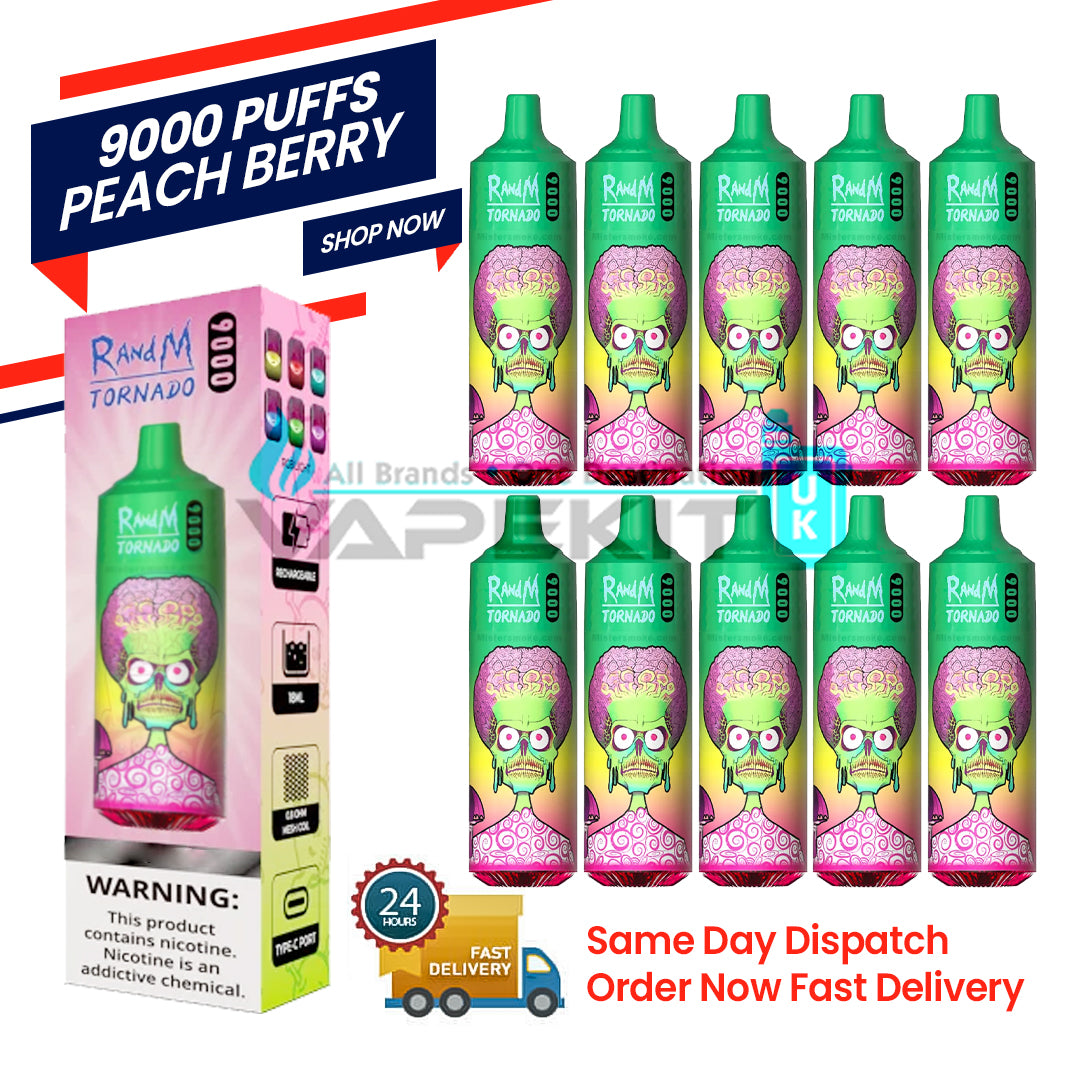 Peach Berry Randm Tornado 9000 Puff Bar